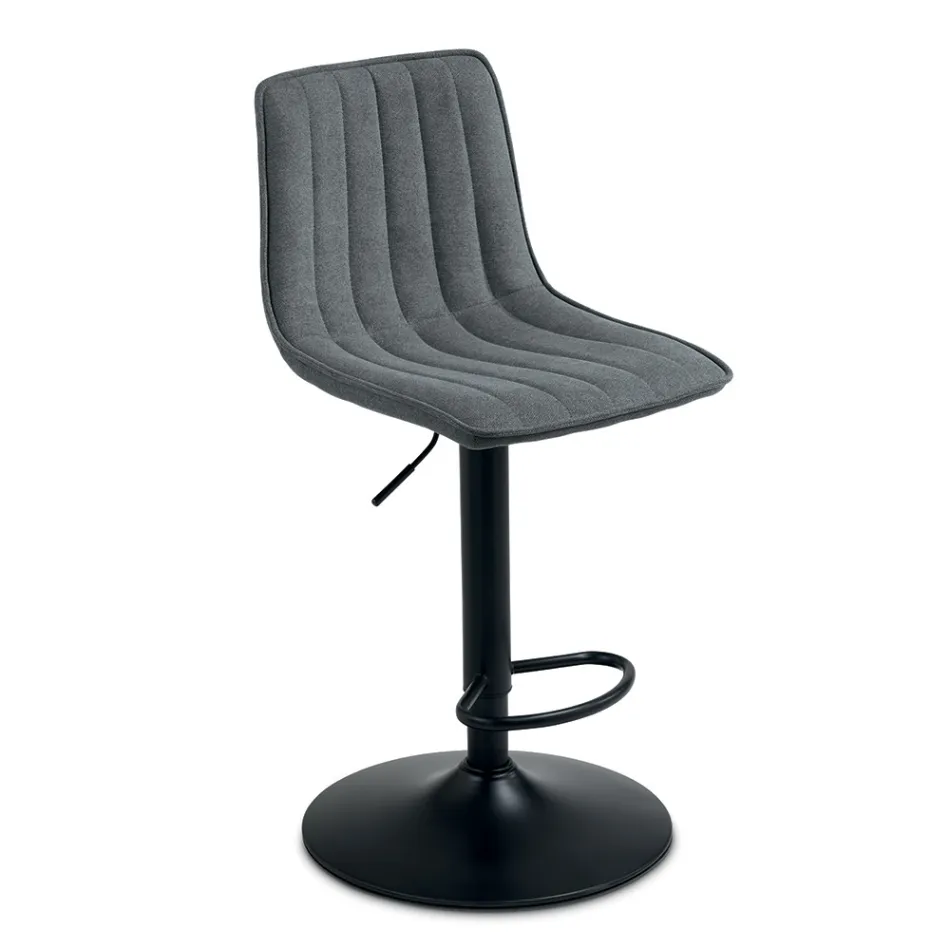 2 taburetes para salón con asientos tapizados en tela de diferentes colores - Impeto viadurini