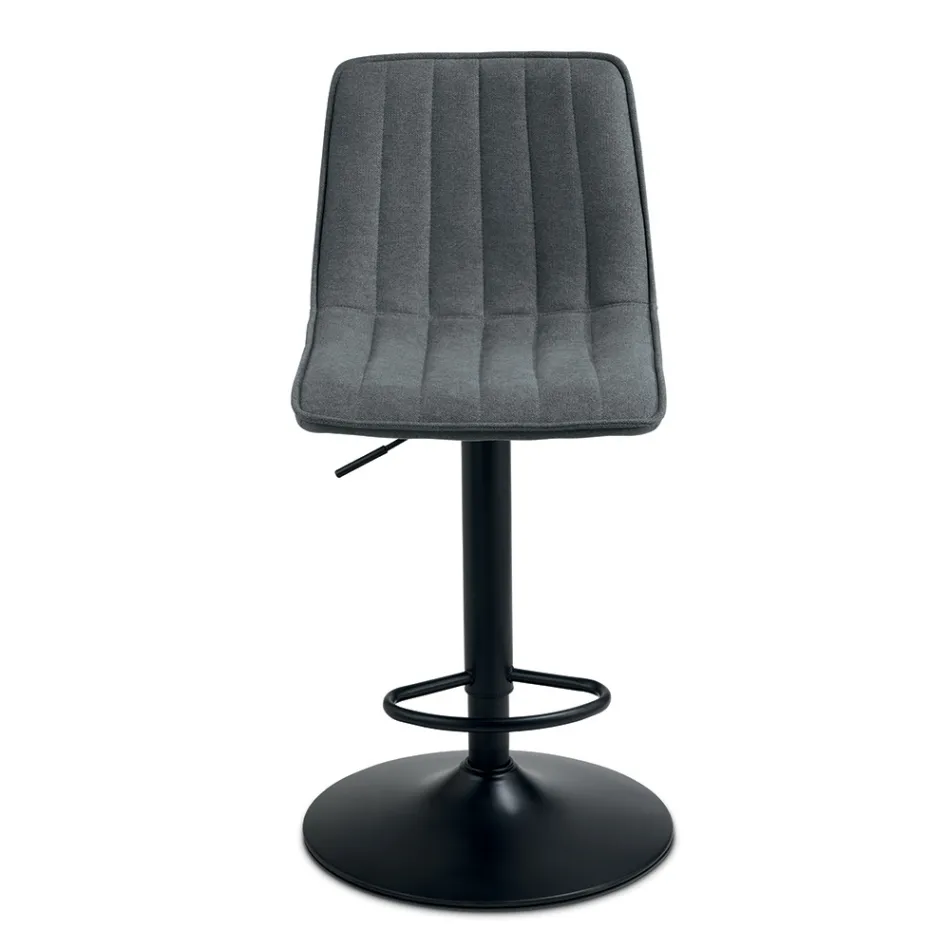 2 taburetes para salón con asientos tapizados en tela de diferentes colores - Impeto viadurini