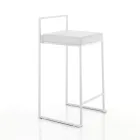 2 Taburetes de Salón con Asiento de Piel Sintética - Afnio viadurini