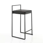 2 Taburetes de Salón con Asiento de Piel Sintética - Afnio viadurini