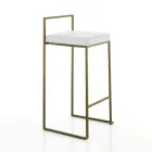 2 Taburetes de Salón con Asiento de Piel Sintética - Afnio viadurini