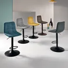 2 taburetes de salón con asiento de tela en diferentes colores - Corrente viadurini