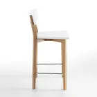 2 taburetes de salón de madera maciza - Plata viadurini