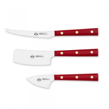3 Cuchillos para queso Berti de acero inoxidable exclusivos para Viadurini - Asiago