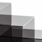 Amalia, 3 mesas de centro superpuestas ahumadas, diseño moderno, hecho en Italia viadurini