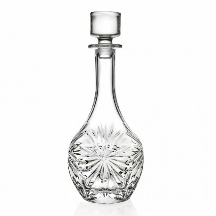 4 Botellas con Tapón de Vino de Diseño Redondo en Cristal Ecológico - Daniele viadurini