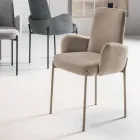 4 sillones en tela de color y estructura de metal pintado - Lamberta viadurini