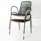 4 sillones de jardín tradicionales de metal fabricados en Italia - Edris viadurini