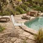 4 sillones de jardín tradicionales de metal fabricados en Italia - Edris viadurini
