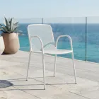 4 sillones de jardín tradicionales de metal fabricados en Italia - Edris viadurini