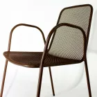 4 sillones de jardín tradicionales de metal fabricados en Italia - Edris viadurini