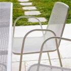 4 sillones de jardín tradicionales de metal fabricados en Italia - Edris viadurini