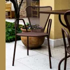 4 sillones de metal de diseño moderno para exteriores, fabricados en Italia - Varmo viadurini