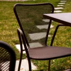 4 sillones de metal de diseño moderno para exteriores, fabricados en Italia - Varmo viadurini