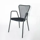 4 sillones de metal de diseño moderno para exteriores, fabricados en Italia - Varmo viadurini