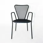 4 sillones de metal de diseño moderno para exteriores, fabricados en Italia - Varmo viadurini