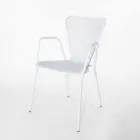 4 sillones de metal de diseño moderno para exteriores, fabricados en Italia - Varmo viadurini