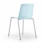 4 sillas apilables de exterior en metal y polipropileno Made in Italy - Carita viadurini