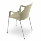 4 sillas apilables de exterior en polipropileno y metal Made in Italy - Carlene viadurini