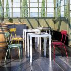 4 sillas de jardín de metal en diferentes colores Made in Italy - Hedge viadurini