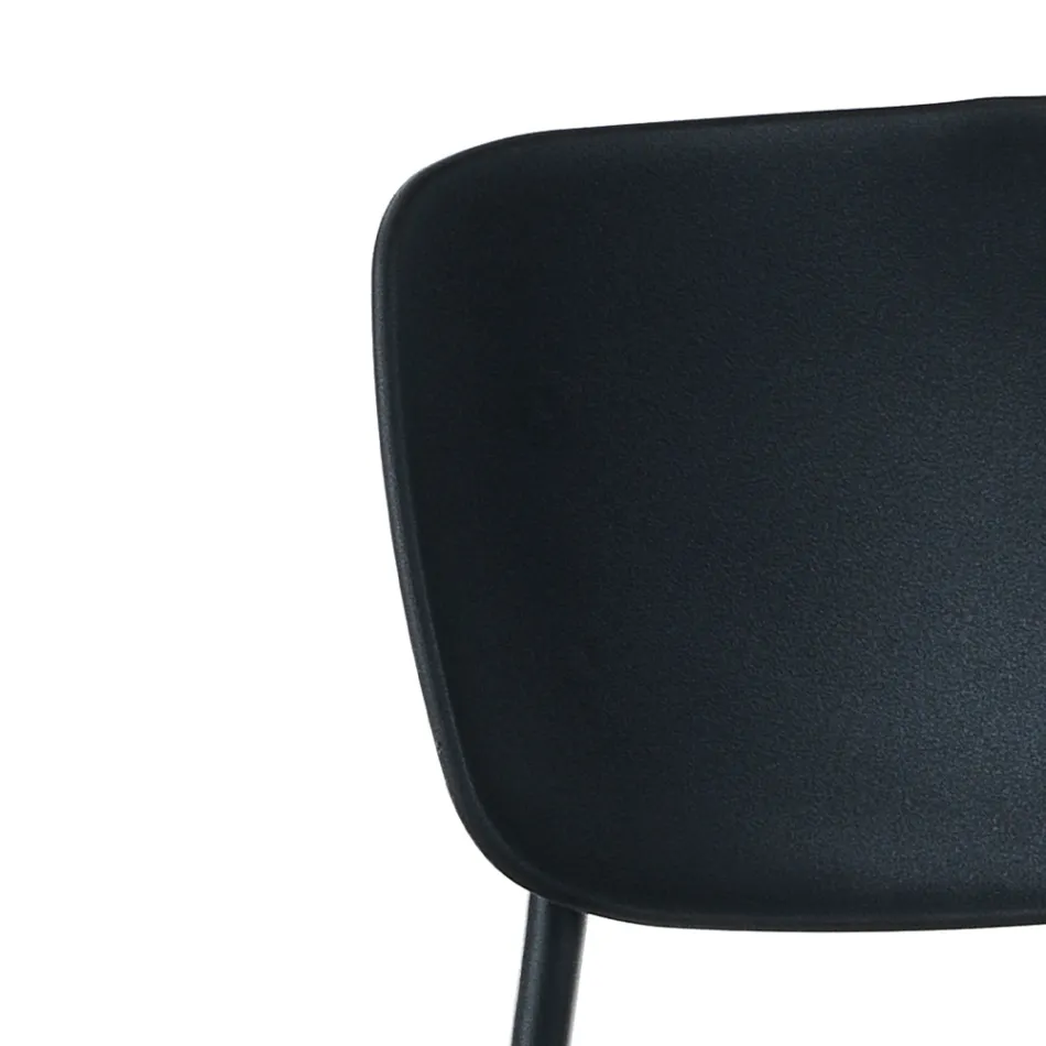 4 Sillas de Comedor en Acero y Polipropileno - Aquila viadurini