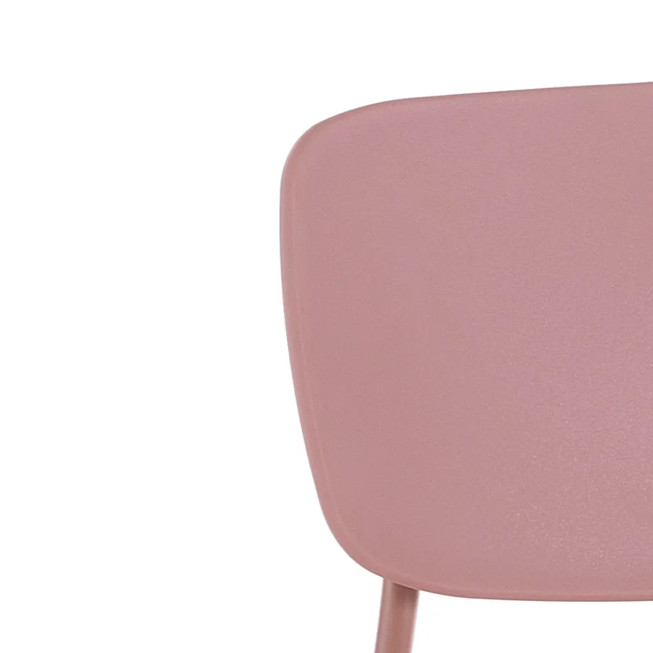 4 Sillas de Comedor en Acero y Polipropileno - Aquila viadurini