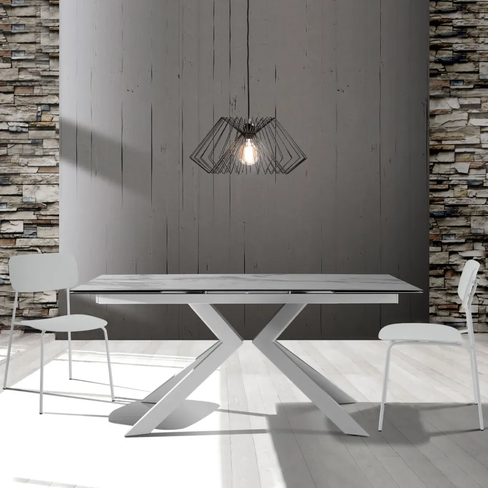 4 Sillas de Comedor en Acero y Polipropileno - Aquila viadurini