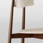 4 sillas de comedor en madera maciza de fresno y tela Made in Italy - Sulu viadurini