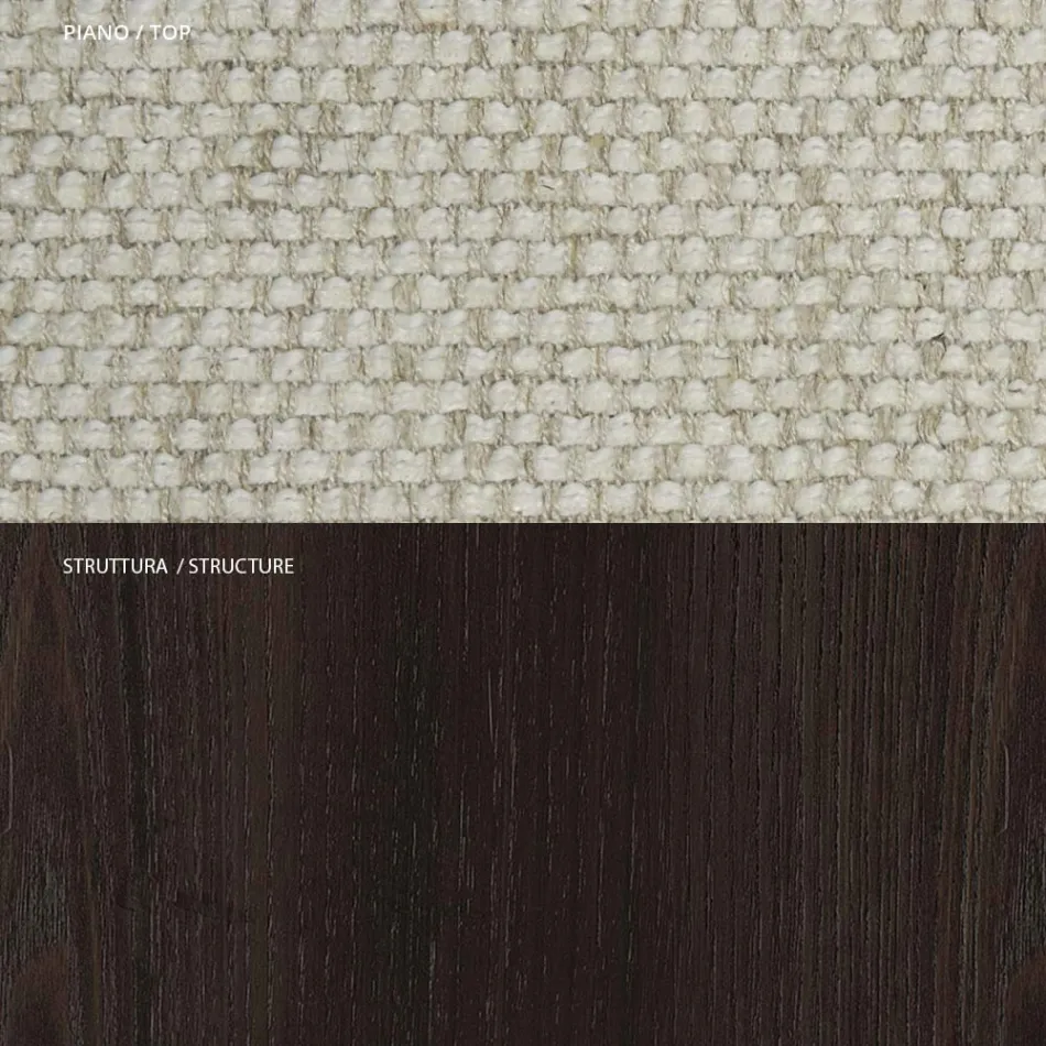 4 sillas de comedor en madera maciza de fresno y tela Made in Italy - Sulu viadurini