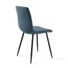 4 sillas de salón con asientos tapizados en tela de diferentes colores - Impeto viadurini