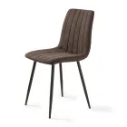 4 sillas de salón con asientos tapizados en tela de diferentes colores - Impeto viadurini