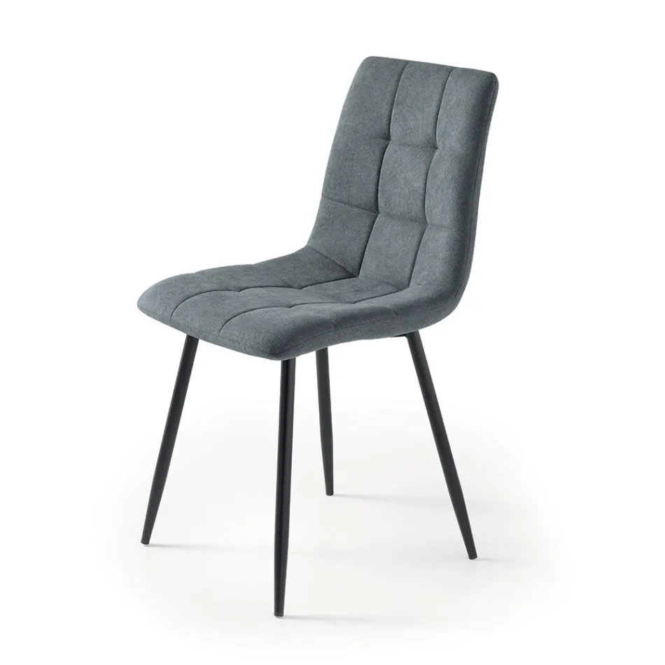 4 sillas de salón con asientos de tela en diferentes colores - Actual viadurini