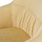 4 Sillas de Salón con Asiento de Tela y Estructura y Patas de Metal - Pino viadurini