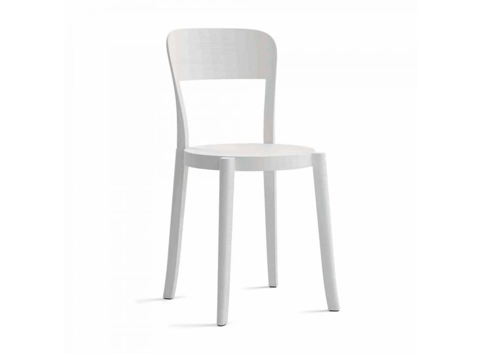 4 sillas de polipropileno apilables para exterior Made in Italy Design - Alexus viadurini