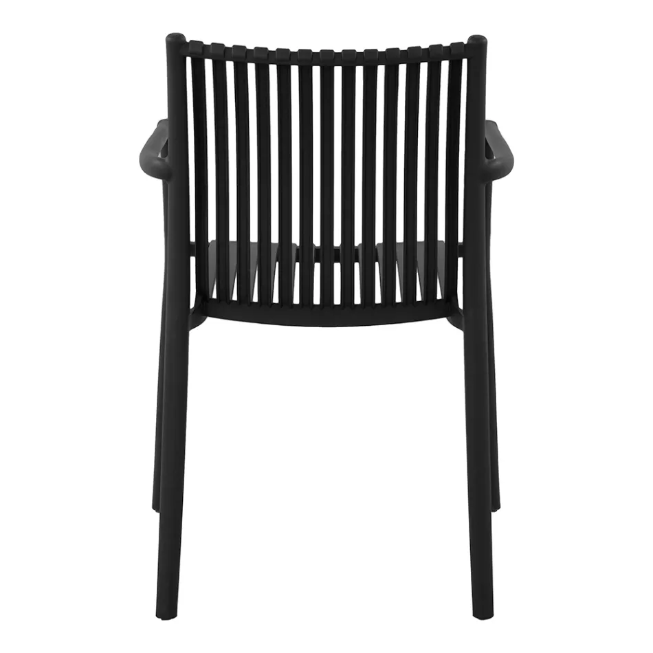 4 sillas de jardín apilables de polipropileno resistente a los rayos UV - Ondara viadurini