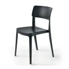 4 sillas apilables de polipropileno para salón en diferentes colores - Slancio viadurini