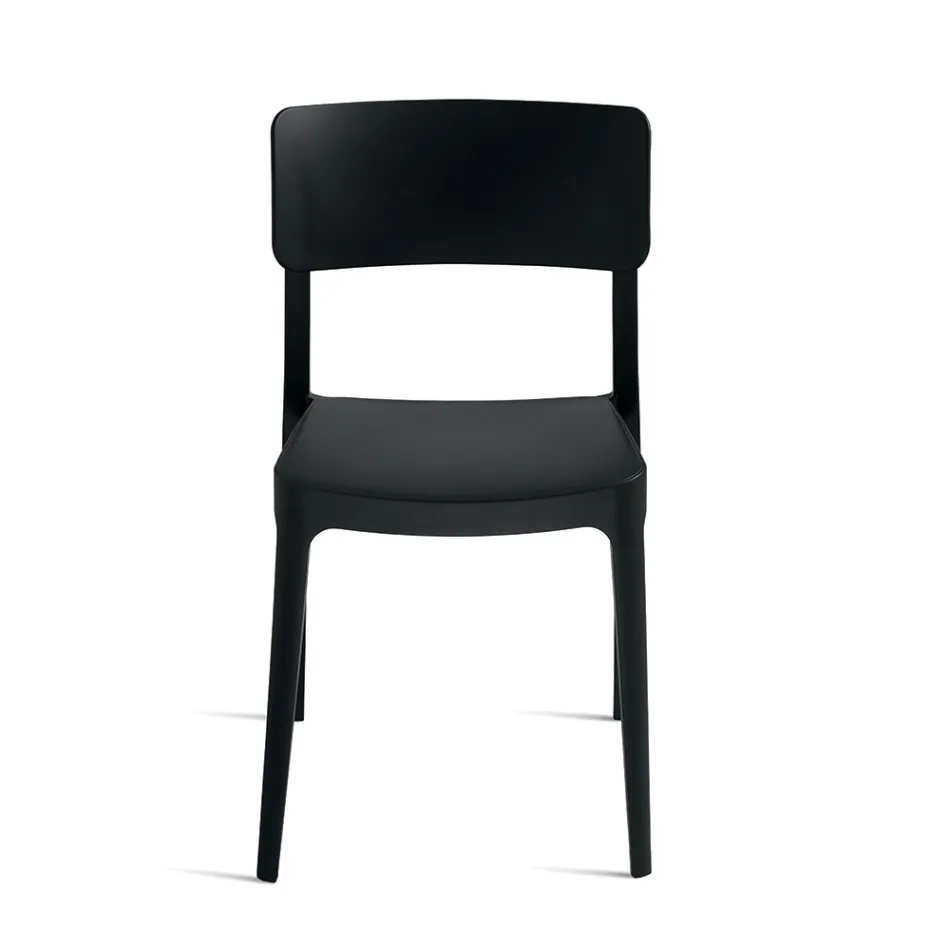 4 sillas apilables de polipropileno para salón en diferentes colores - Slancio viadurini