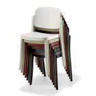4 sillas de exterior modernas apilables en polipropileno Made in Italy - Bernetta viadurini