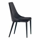 4 sillas modernas de acero con asiento tapizado de terciopelo Made in Italy - Nirvana viadurini