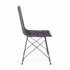4 sillas de comedor en acero y tejido de Kubu Homemotion - Kendall viadurini