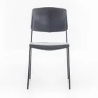 4 Sillas Realizadas con Asiento de Polipropileno de Diferentes Acabados y Metal - Daiquiri viadurini