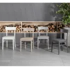 4 Sillas Realizadas con Asiento de Polipiel, Estructura y Patas de Madera Lacada - Taikiri viadurini