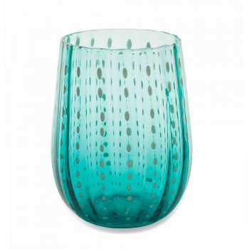 6 vasos de vidrio de colores y modernos para un servicio elegante de agua - Persia