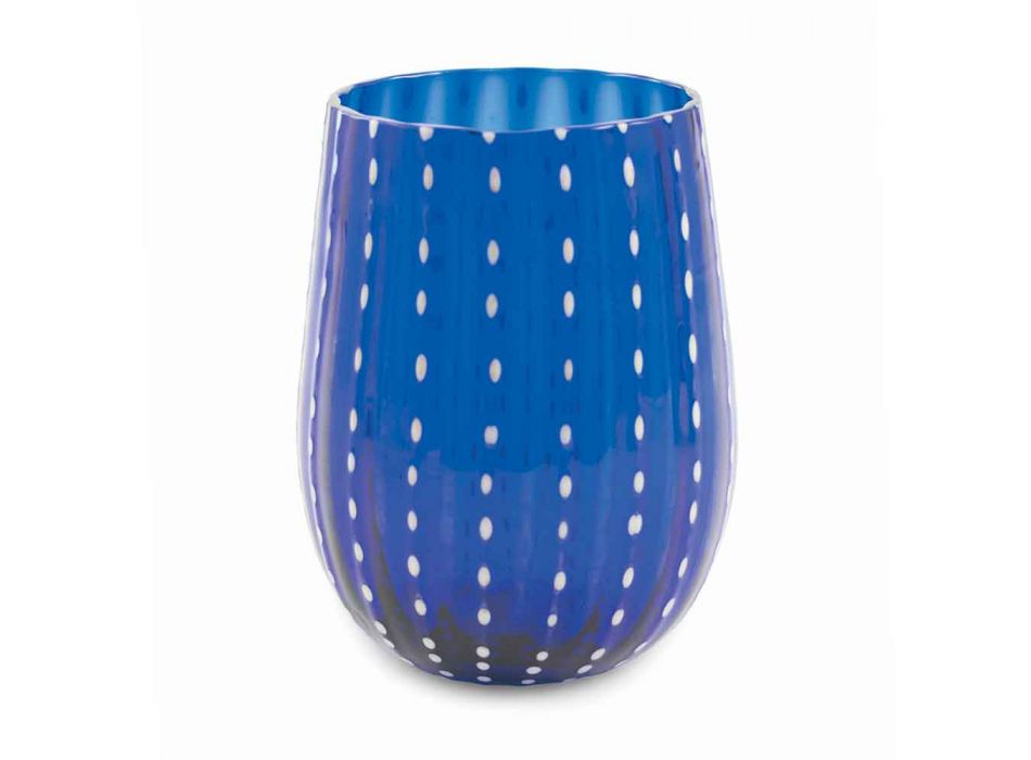 6 vasos de vidrio de colores y modernos para un servicio elegante de agua - Persia viadurini