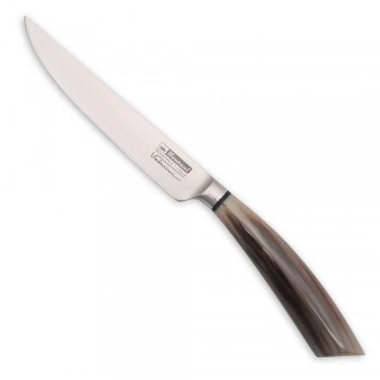 6 cuchillos de carne hechos a mano en cuerno o madera Made in Italy - Zuzana
