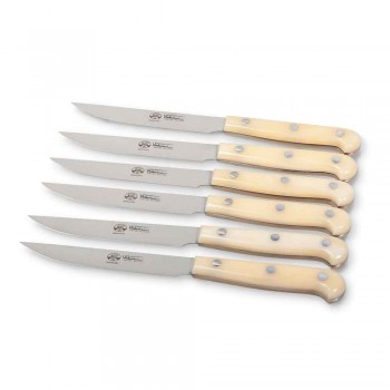 6 Cuchillos de Mesa 2012 Berti Acero Inoxidable Exclusivo para Viadurini - Annico