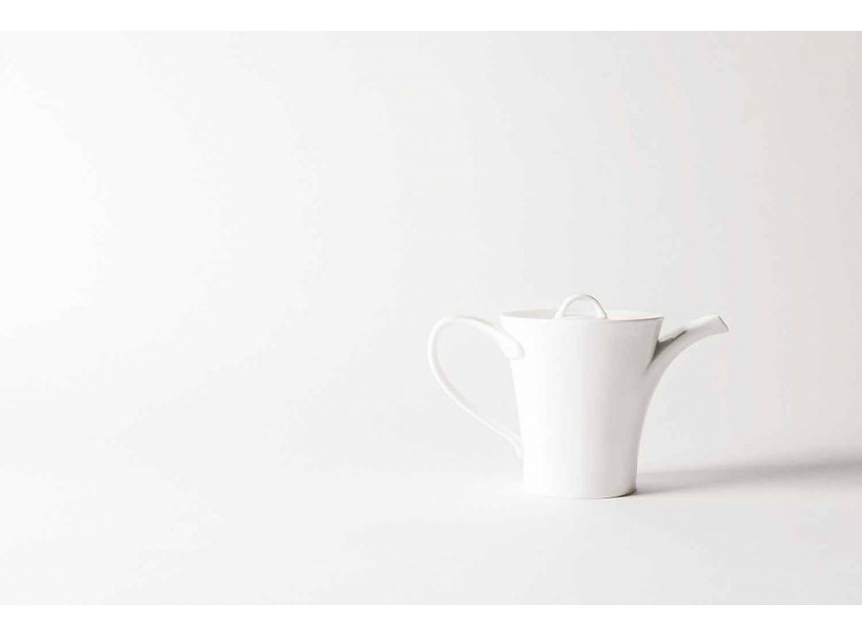 6 tazas de café de porcelana con cafetera y azucarero - Romilda viadurini