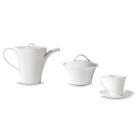 6 tazas de café de porcelana con plato, cafetera y azucarero - Romilda viadurini
