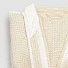 Albornoz tipo kimono de lujo en lino y algodón, 2 acabados Made in Italy - Kleone viadurini