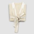 Albornoz kimono de lujo en lino y algodón, 2 acabados Made in Italy - Kleone